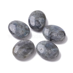 Natural Labradorite Oval Palm Stone, Reiki Healing Pocket Stone for Anxiety Stress Relief Therapy, 45~45.5x35~35.5x14.5~15mm