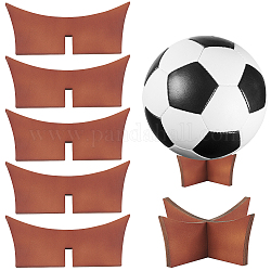 Espositore a sfera rotonda in legno personalizzato, supporto per palloni sportivi, per il calcio, pallacanestro, deposito di calcio, sienna, 8.9x8.9x5cm