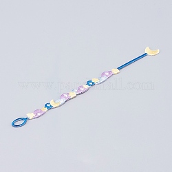 Bracelets de broderie pour filles, lune avec étoile, colorées, 7-7/8 pouce (20 cm)