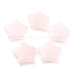 Naturale perle di quarzo rosa, Senza Buco, stella, 31x30.5x8~8.5mm