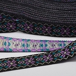 Rubans de polyester, avec motif de cravate, noir, 1/2 pouce (14 mm), 33yards / roll (30.1752m / roll)