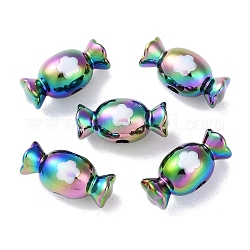 Perles en acrylique transparente, dégradé de couleur, deux tons, papillon, colorées, 9.5x20x9.5mm, Trou: 2.5mm