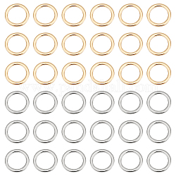 Unicraftale 50 pieza anillos de enlace de 2 colores 304 conectores de enlace de acero inoxidable anillos de enlace redondos de 8 mm anillos de joyería de metal hipoalergenicidad fabricación de pendientes anillo de enlace para la fabricación de joyas