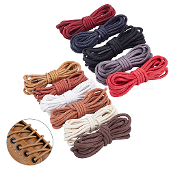 Arricraft 22 brins 11 couleurs lacets en coton, avec des boucles en plastique, couleur mixte, 1140x3mm, 2 brins/couleur