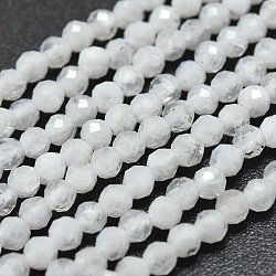 Brins de perles de pierre de lune arc-en-ciel naturel, ronde, facette, 2mm, Trou: 0.4mm, Environ 192 pcs/chapelet, 15.16 pouce (38.5 cm)