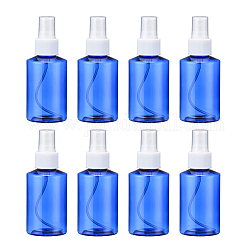 100mlの詰め替え可能なペットプラスチックスプレーボトル  液体用の空のポンプボトル  ブルー  4.6x11.8cm  容量：100ml（3.38液量オンス）