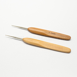 Бамбуковой ручкой железа крючок иглы, Перу, штифты : 1.0 мм, 133~136x13x7 мм