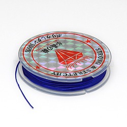 Chaîne de cristal élastique plat, Fil de cordon cordon de cristal, bleu, 0.8mm, environ 10.93 yards (10 m)/rouleau