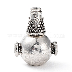 Lega di stile tibetano perline guru 3 foro, perle forate a T., zucca, argento antico, 17x13x10mm, Foro: 1.5 mm e 2.2 mm e 3 mm