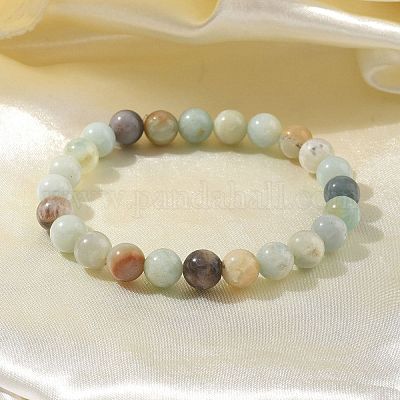 Bracciali elasticizzati in amazonite naturale&nbsp;BJEW-K212-B-007-1