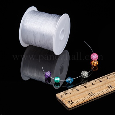 Bobine de 90 m fil nylon / fil de pêche 0,2 mm pour création de bijoux-  transparent