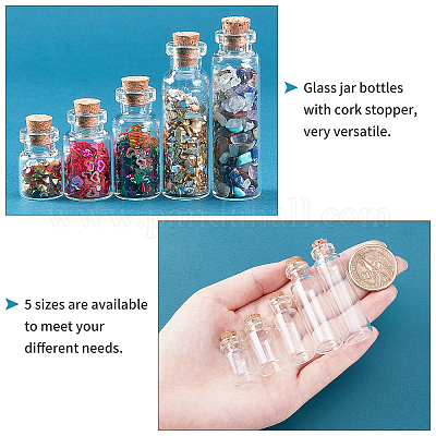 Wholesale PandaHall Elite 15pcs PET Plastic Mini Storage Bottles 