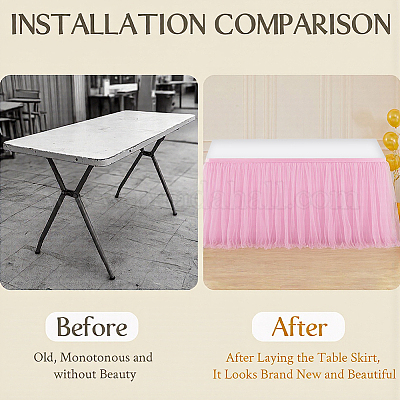 Jupe de table en polyester&nbsp;AJEW-WH20019-110A-1