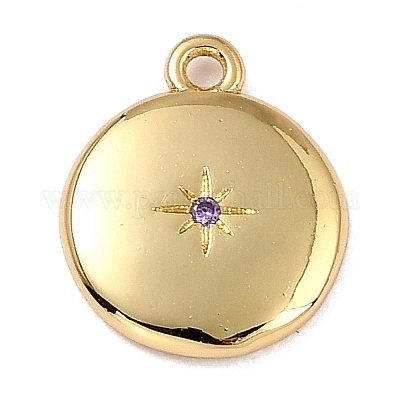 Wholesale Brass Micro Pave Cubic Zirconia Charms Pandahall