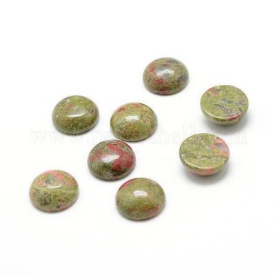 Natürliche Unakite Edelstein Cabochons&nbsp;G-T020-6mm-18-1
