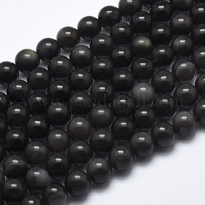 Natürliche Eis Obsidian Perlen Stränge&nbsp;G-A171-16-8mm-1
