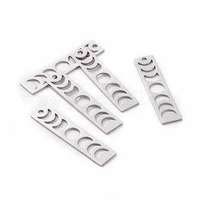 Luna Moon 100% Stainless Steel Charms For Jewelry Making Supplies Curved  Month Pendant Silver Color Fashion Charms In Bulk Gifts