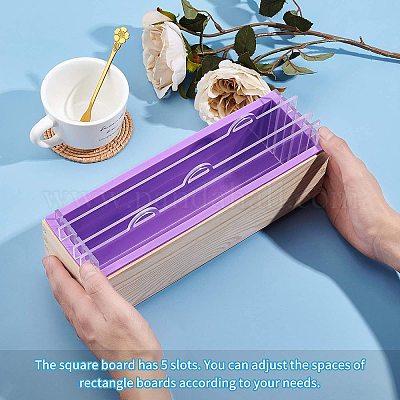 Super Big Size Silicone Soap Mold Rectangular Flexible Large Mould with  Wooden Box