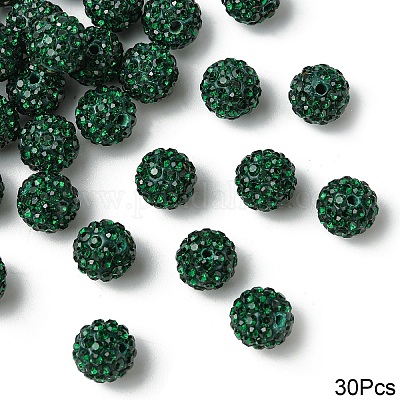 30 Stück Strassperlen aus Polymer-Ton.&nbsp;RB-YW0001-26D-1