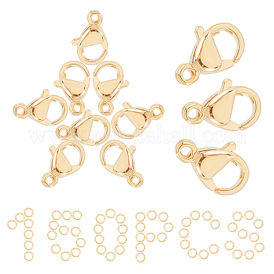 100Pcs 50Pcs Gold Color Stainless Steel Open Double Jump Rings for
