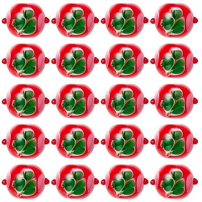 20 Stück handgefertigte Bunte Malerei-Perlen.&nbsp;LAMP-SZ0001-52B-1