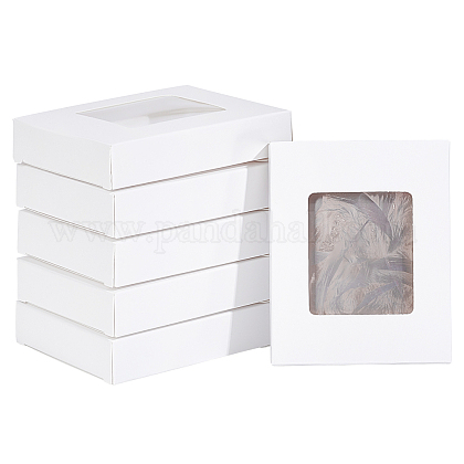 BENECREAT 30Packs 10x8x2cm Clear PVC Window Gift Boxes CON-WH0086-16A-1