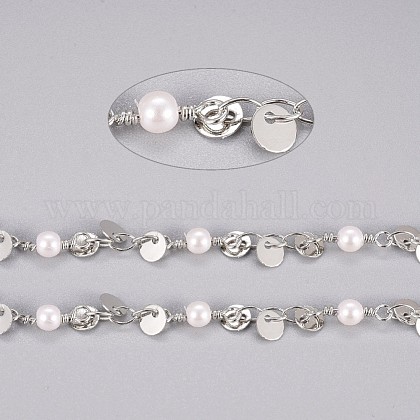 Handgefertigte Perlenketten aus Messing CHC-I029-04P-1