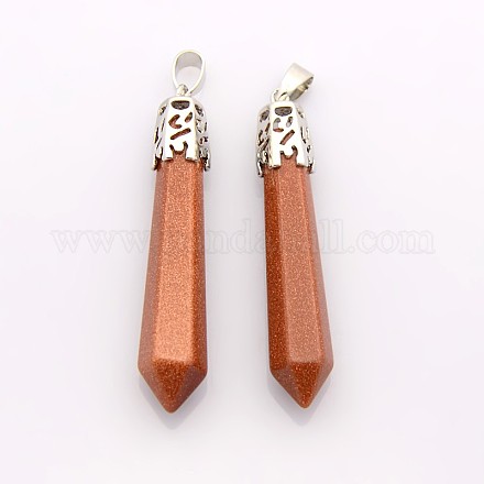 Synthetic Goldstone Big Pointed Pendants G-N0075-02-1
