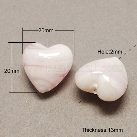 Perles vernissées manuelles X-LAMP-R102-11-1