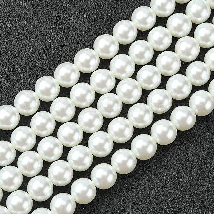 Perles en verre nacré HY-J001-10mm-HX001-1