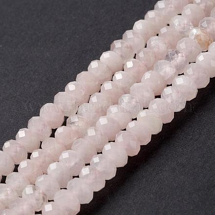 Natürlichen Rosenquarz Perlen Stränge G-F362-05-4x6mm-1