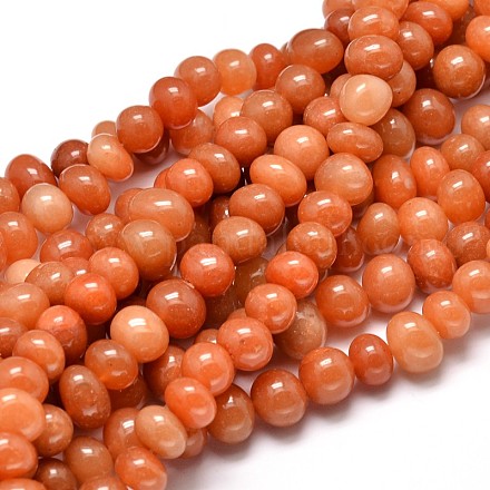 Rouge aventurine pépites de pierres précieuses naturelles perler brins G-J337-45-1