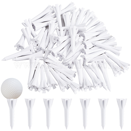 Craspire 50шт пластиковые футболки для гольфа с 5 зубцами FIND-CP0001-66-1