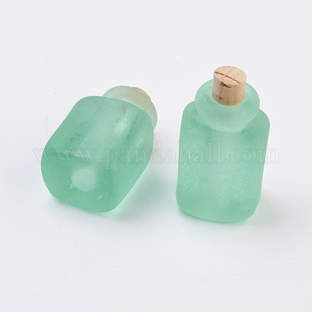 Handmade Lampwork Perfume Bottle Pendants LAMP-P044-O04-1