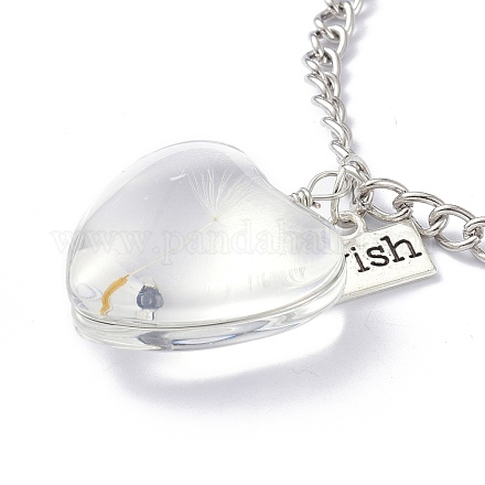 Ожерелье с семенами одуванчика для девочек-подростков NJEW-Z014-02P-1