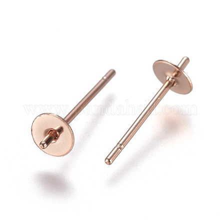 Accessoires de puces d'oreilles en 304 acier inoxydable STAS-E484-68C-RG-1