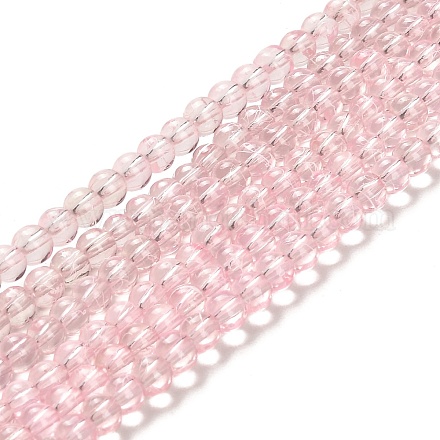 Chapelets de perles en verre transparent drawbench GLAD-Q012-4mm-02-1