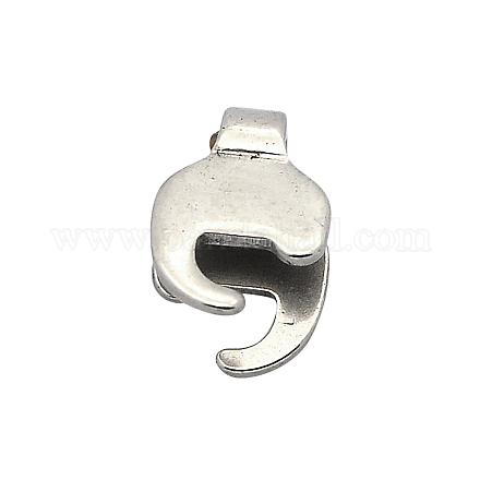 Unicraftale environ 50 pcs pendentif en acier inoxydable bails pincer petites bails d'extrémité en métal conseils pour collier bracelet fabrication de bijoux couleur acier inoxydable 12x8x6 mm X-STAS-N045-01A-1