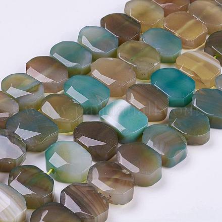 Chapelets de perles d'agate naturelle G-G693-C02-1