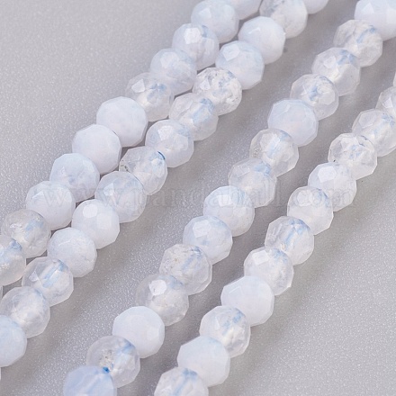 Natural Light Blue Agate Beads Strands G-F568-092-1