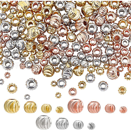 Benecreat 12 pz 6 colori perline smaltate in ottone KK-BC0004-49-1