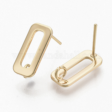 Brass Stud Earring Findings X-KK-T056-10G-NF-1