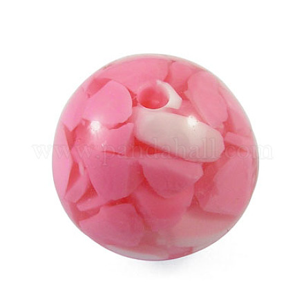 Resin Round Beads X-RB218Y-1