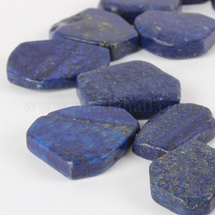 Tiras de cuentas de piedras preciosas de lapislázuli teñidas & naturales G-E217-06-1