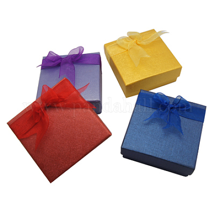 Bow Tie boîtes bijoux en carton X-W27WF011-1