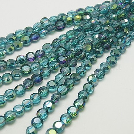 Electroplate Glass Beads Strands EGLA-D019-43-1
