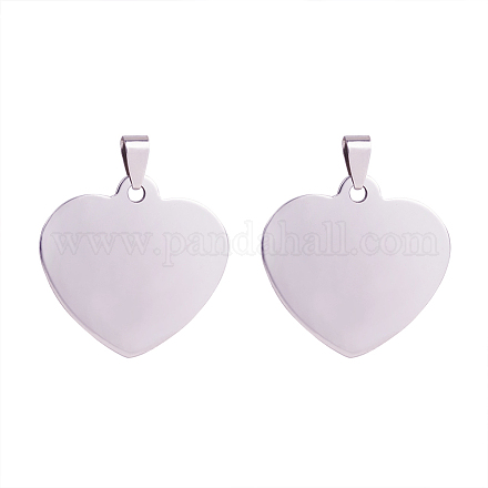 201 Stainless Steel Stamping Blank Tag Pendants STAS-BC0002-22P-1