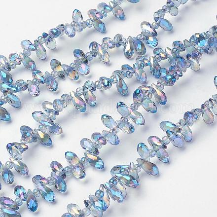 Electroplate Glass Beads Strands EGLA-L009-FR05-1