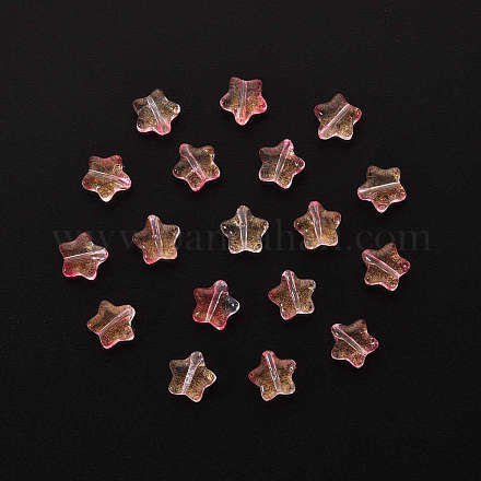 20pcs perles de verre peintes à la bombe GLAA-YW0001-13-1