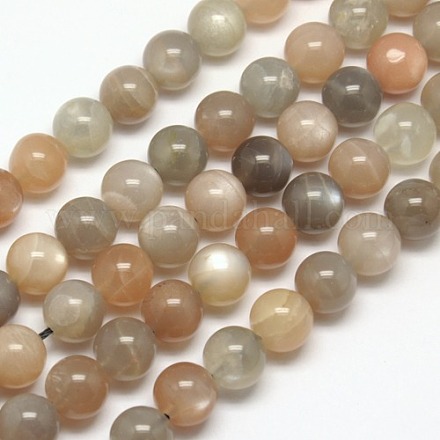 Natural Multi-Moonstone Beads Strands X-G-J157-6mm-06A-1